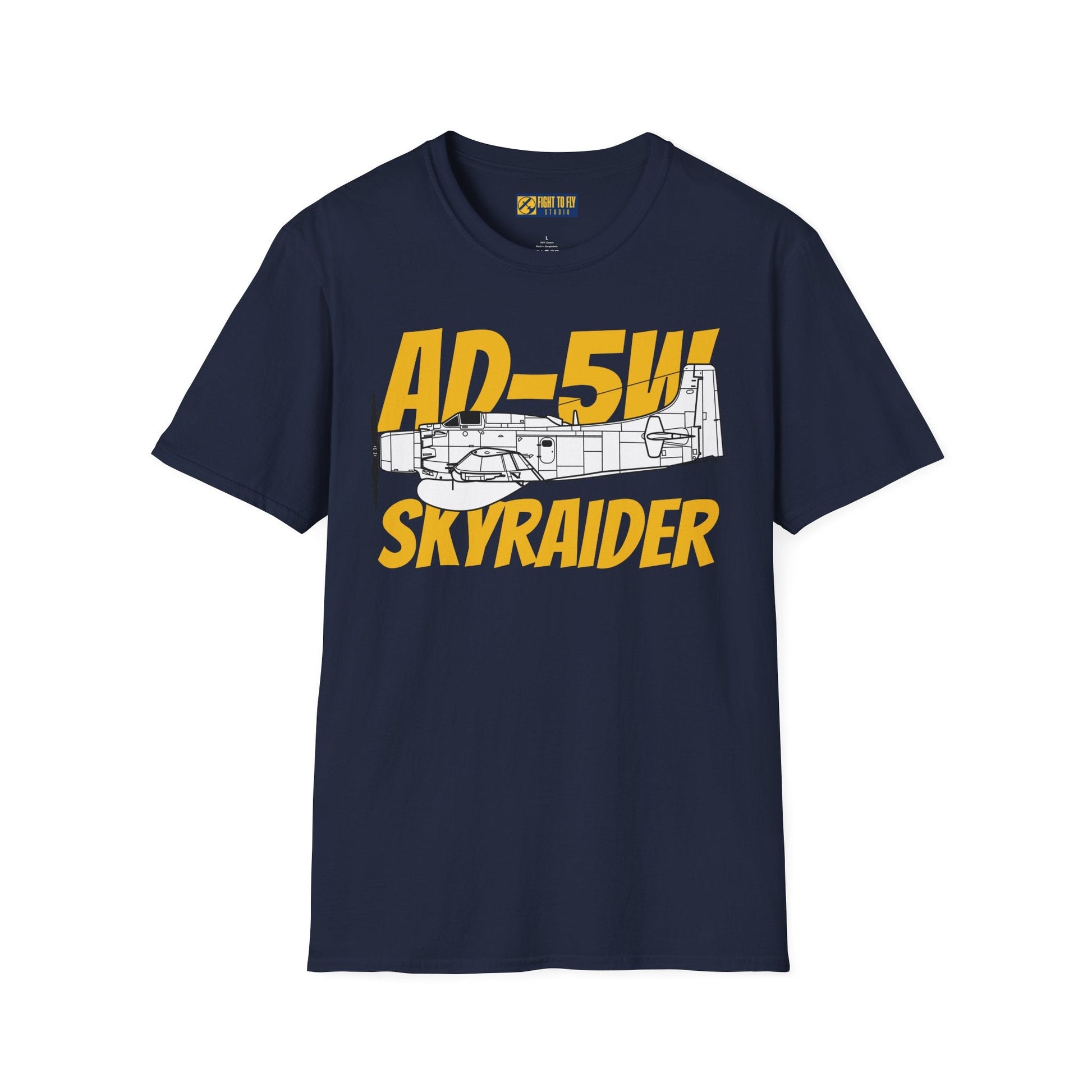 AD-5W Skyraider Side Profile T-Shirt – Early-Warning Navy Variant Tee - Gifts for pilots - Aviation apparel