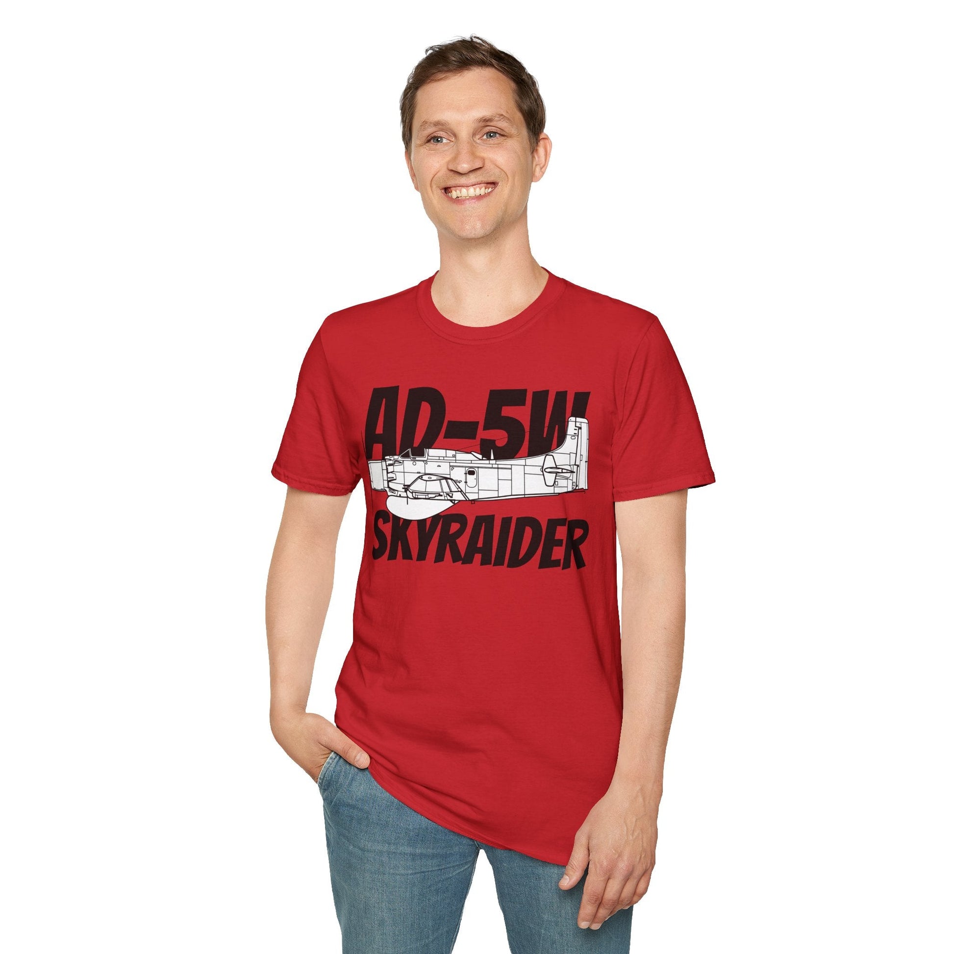 AD-5W Skyraider Side Profile T-Shirt – Early-Warning Navy Variant Tee - Gifts for pilots - Aviation apparel