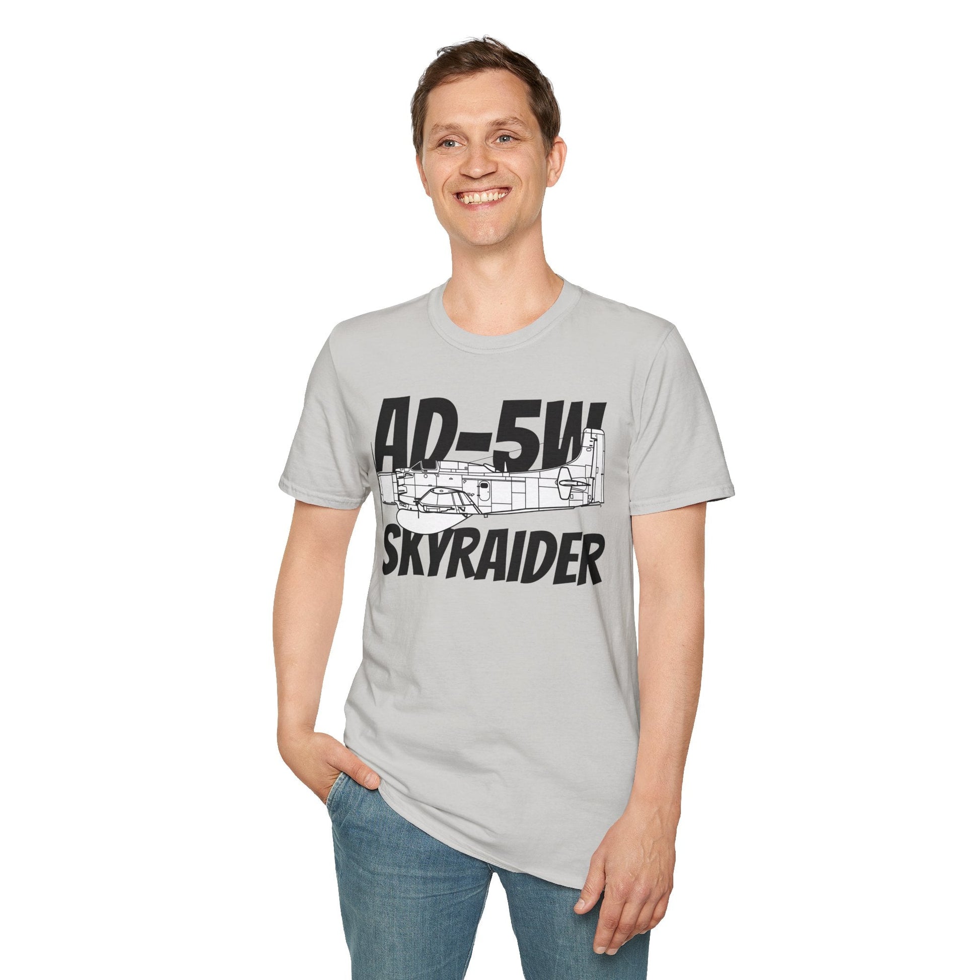 AD-5W Skyraider Side Profile T-Shirt – Early-Warning Navy Variant Tee - Gifts for pilots - Aviation apparel