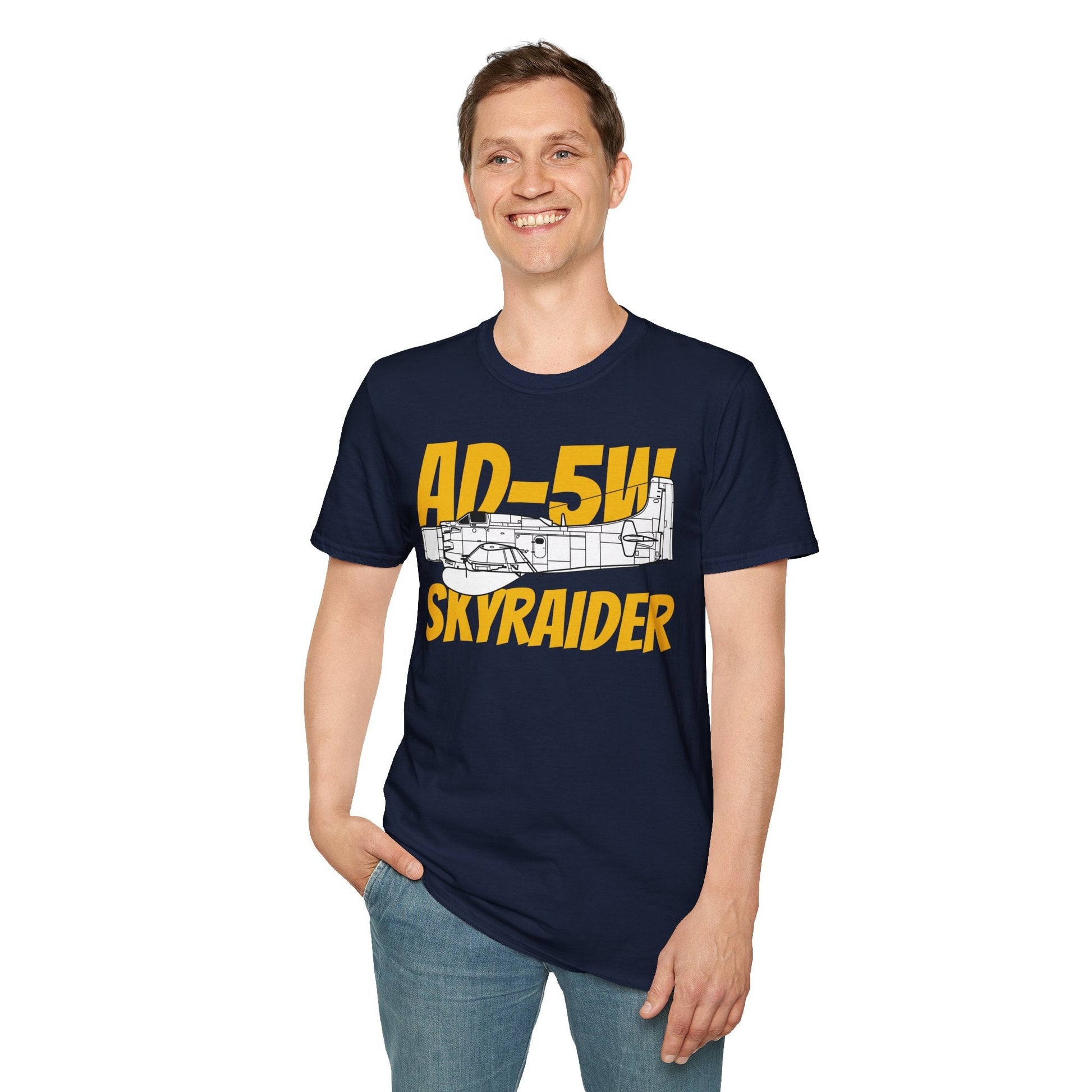 AD-5W Skyraider Side Profile T-Shirt – Early-Warning Navy Variant Tee - Gifts for pilots - Aviation apparel