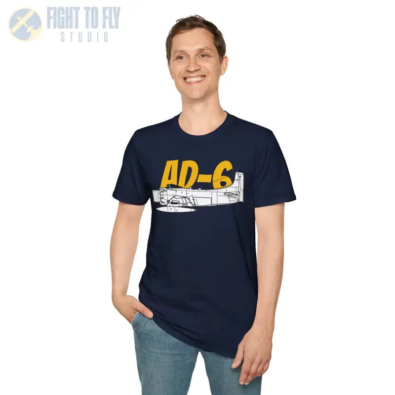 AD 6 Skyraider Side Profile T Shirt Pilot gifts WWII warbird t shirt