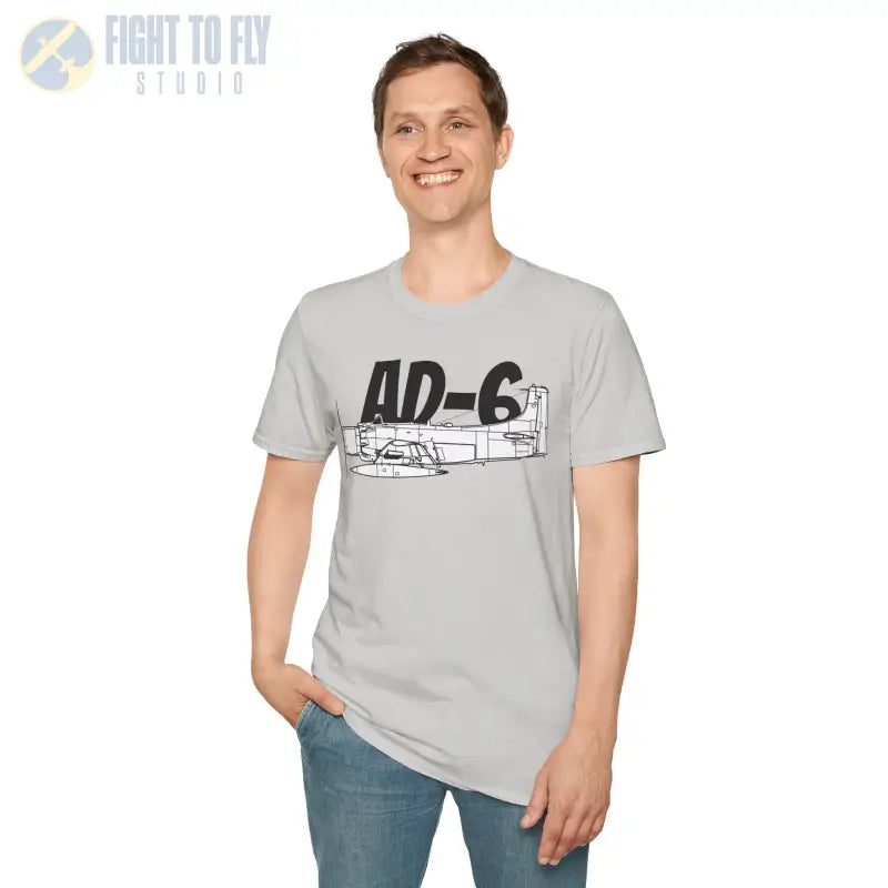 AD 6 Skyraider Side Profile T Shirt Pilot gifts WWII warbird t shirt