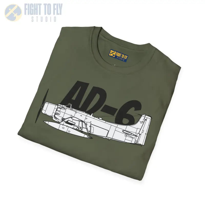AD-6 Skyraider Side Profile T-Shirt - Pilot gifts - WWII warbird t-shirt