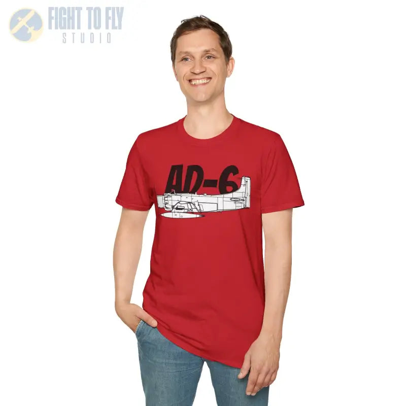 AD 6 Skyraider Side Profile T Shirt Pilot gifts WWII warbird t shirt