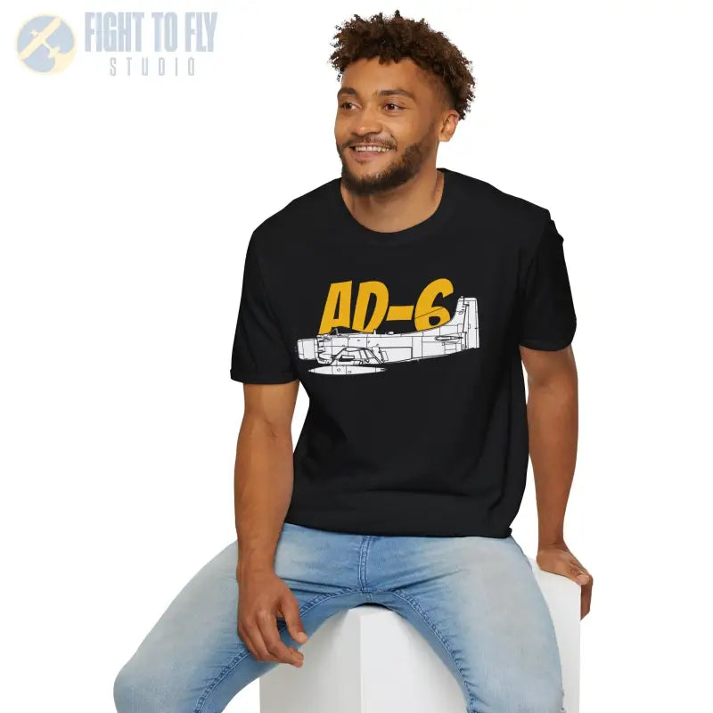 AD 6 Skyraider Side Profile T Shirt Pilot gifts WWII warbird t shirt