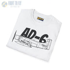 AD-6 Skyraider Side Profile T-Shirt - Pilot gifts - WWII warbird t-shirt