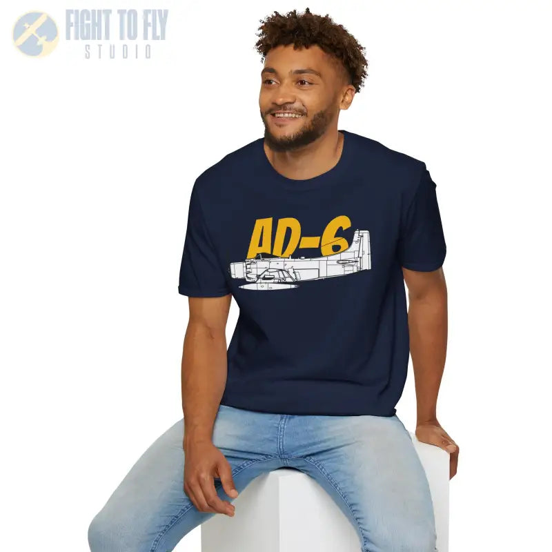 AD-6 Skyraider Side Profile T-Shirt - Pilot gifts - WWII warbird t-shirt