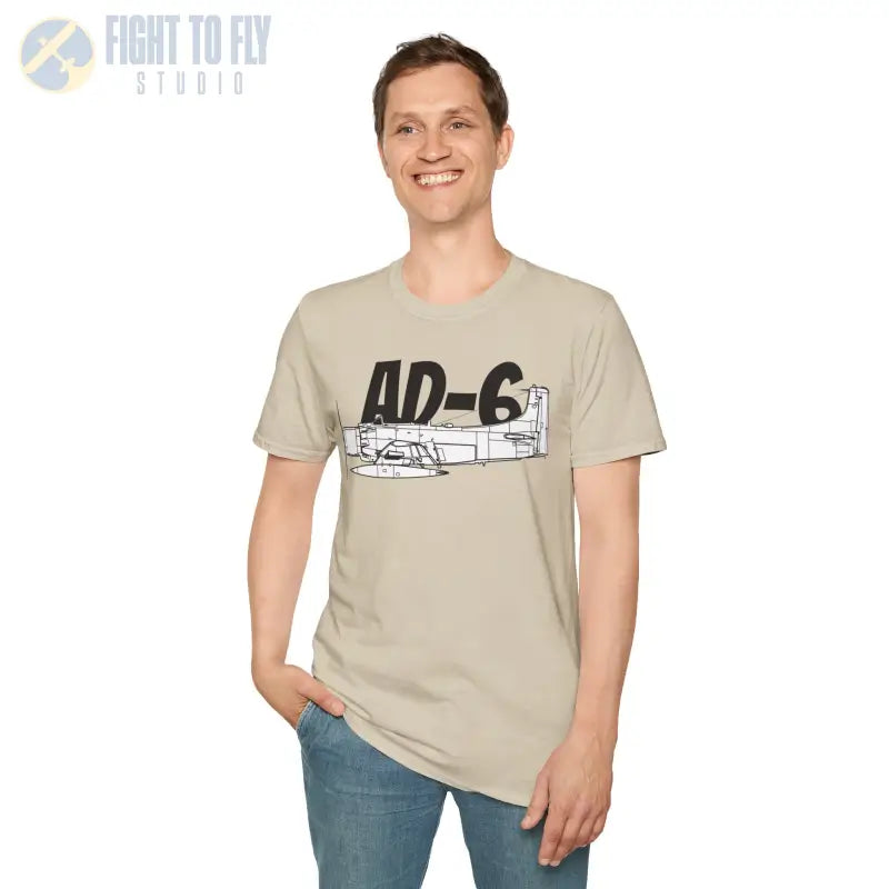 AD-6 Skyraider Side Profile T-Shirt - Pilot gifts - WWII warbird t-shirt