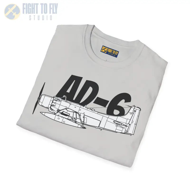 AD-6 Skyraider Side Profile T-Shirt - Pilot gifts - WWII warbird t-shirt