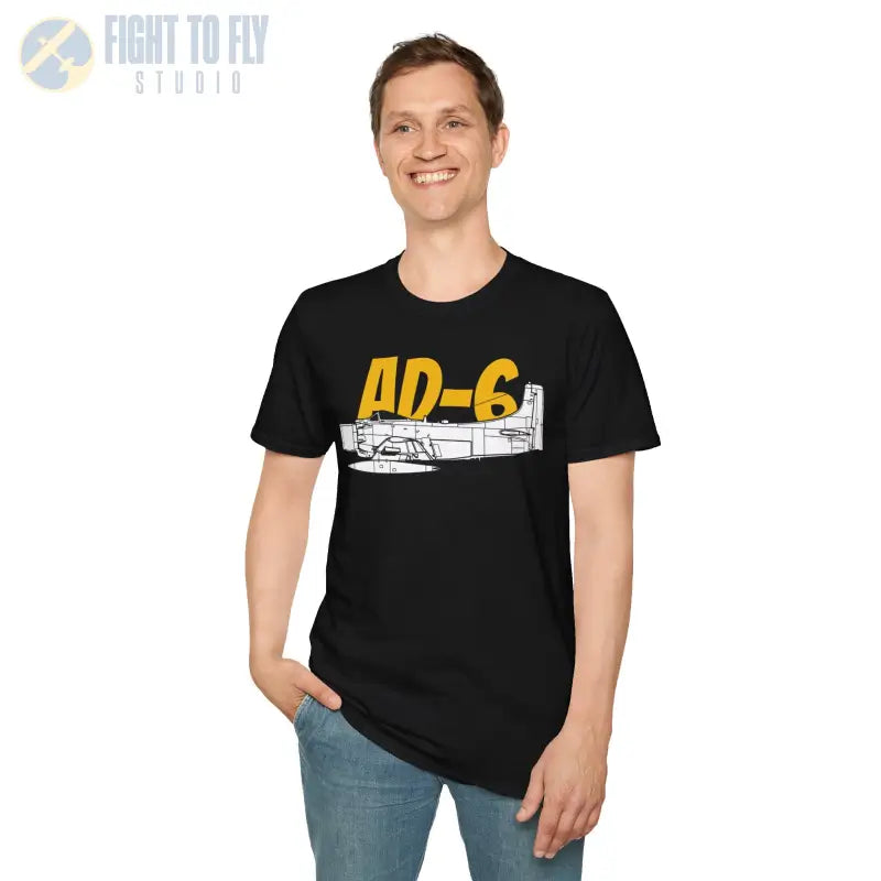 AD-6 Skyraider Side Profile T-Shirt - Pilot gifts - WWII warbird t-shirt