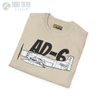 AD-6 Skyraider Side Profile T-Shirt - Pilot gifts - WWII warbird t-shirt