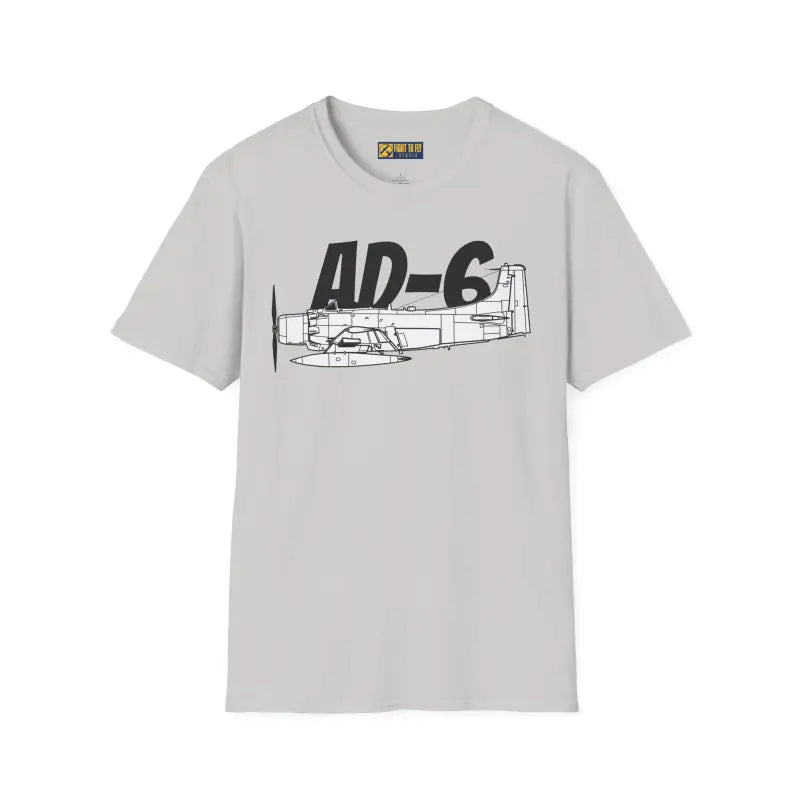 AD-6 Skyraider Side Profile T-Shirt - Pilot gifts - WWII warbird t-shirt