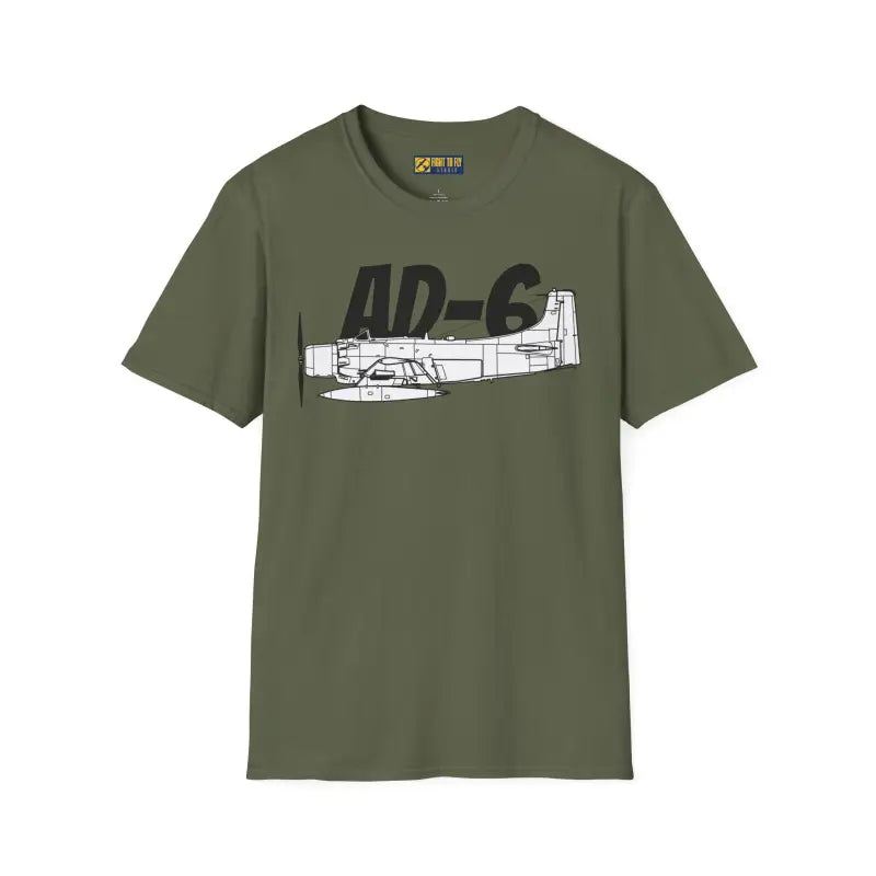 AD-6 Skyraider Side Profile T-Shirt - Pilot gifts - WWII warbird t-shirt