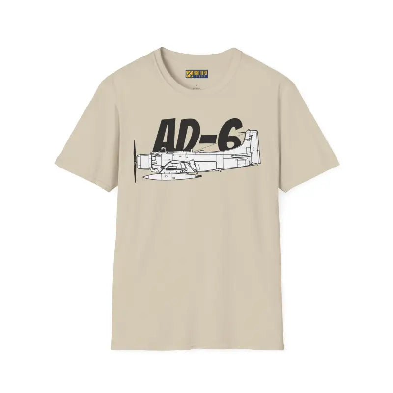 AD-6 Skyraider Side Profile T-Shirt - Pilot gifts - WWII warbird t-shirt