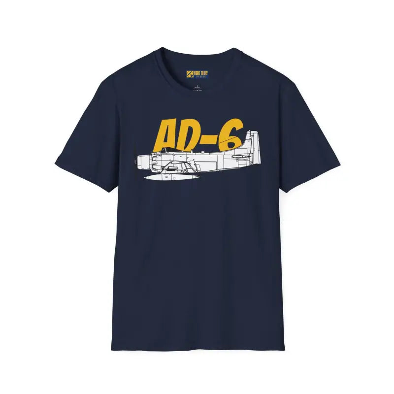 AD-6 Skyraider Side Profile T-Shirt - Pilot gifts - WWII warbird t-shirt