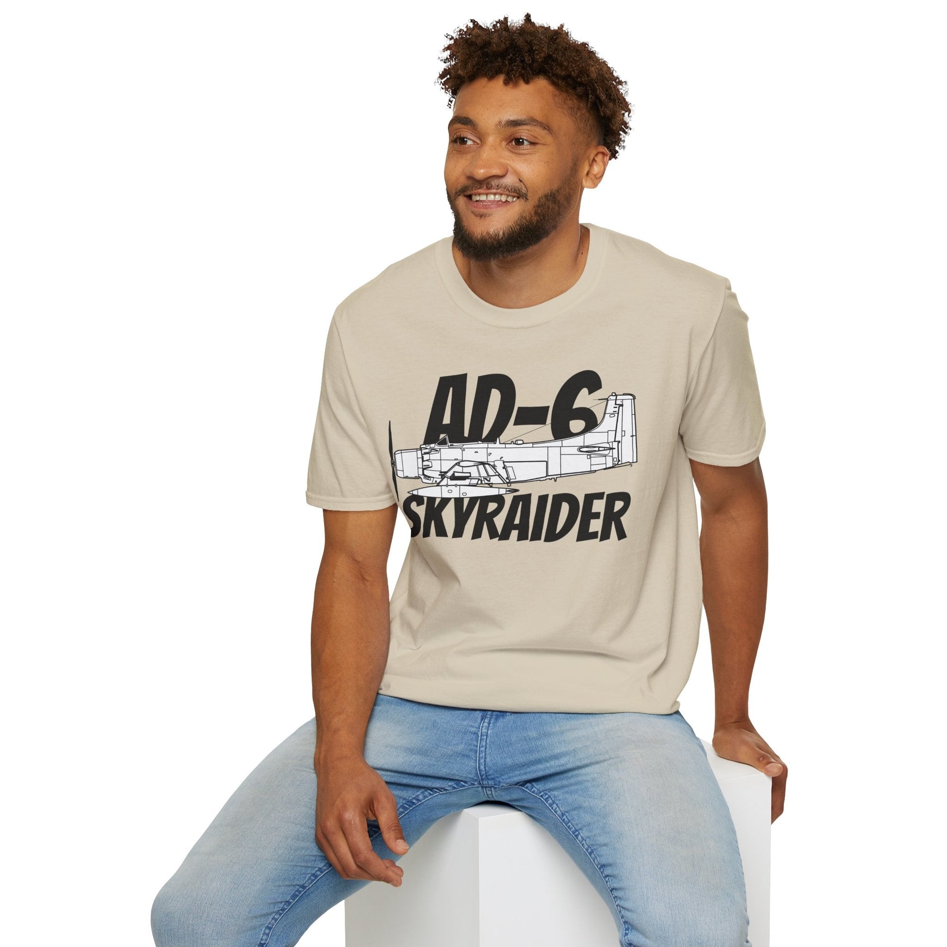 AD-6 Skyraider Side Profile T-Shirt – Douglas Attack Aircraft Tee - Gifts for pilots - Aviation apparel
