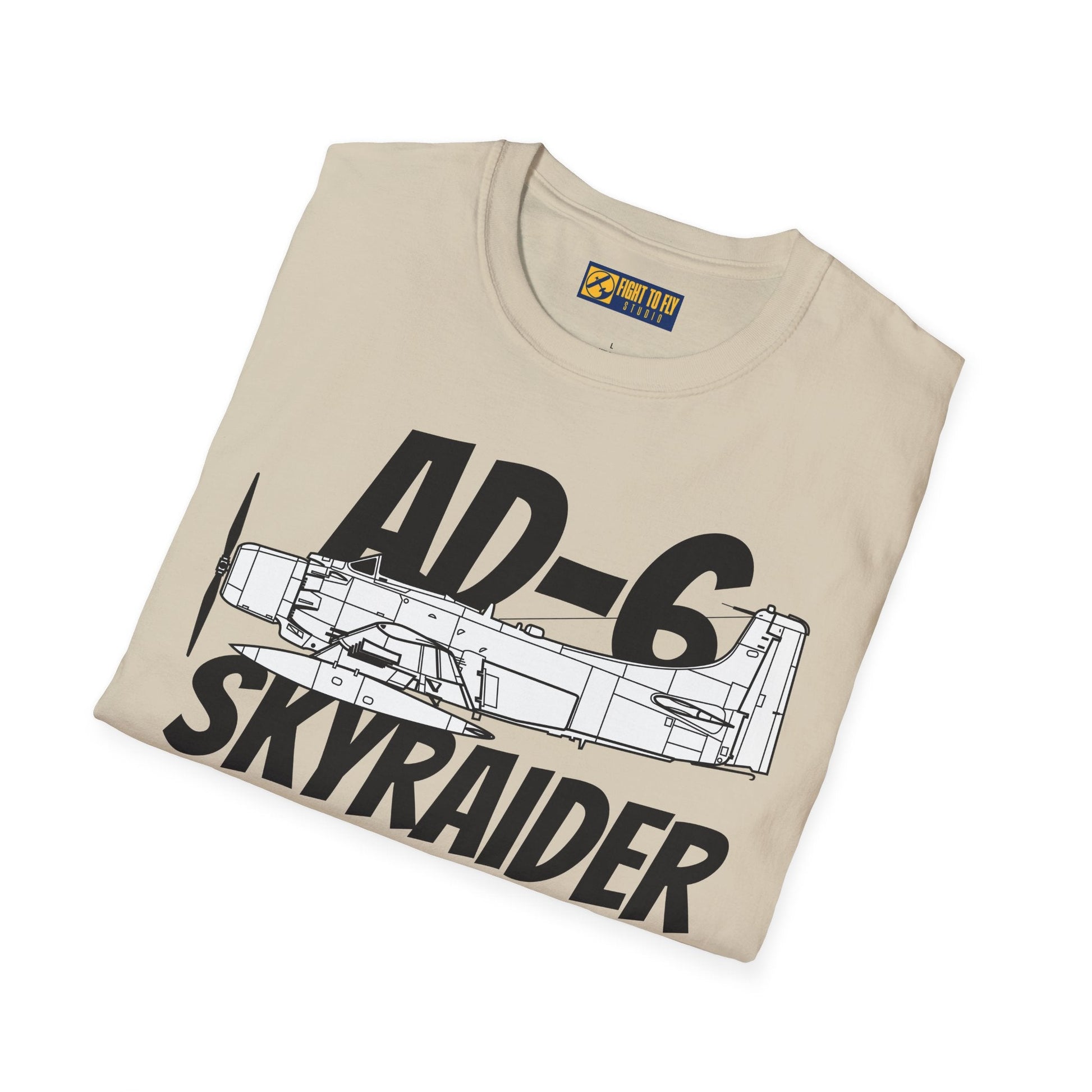 AD-6 Skyraider Side Profile T-Shirt – Douglas Attack Aircraft Tee - Gifts for pilots - Aviation apparel