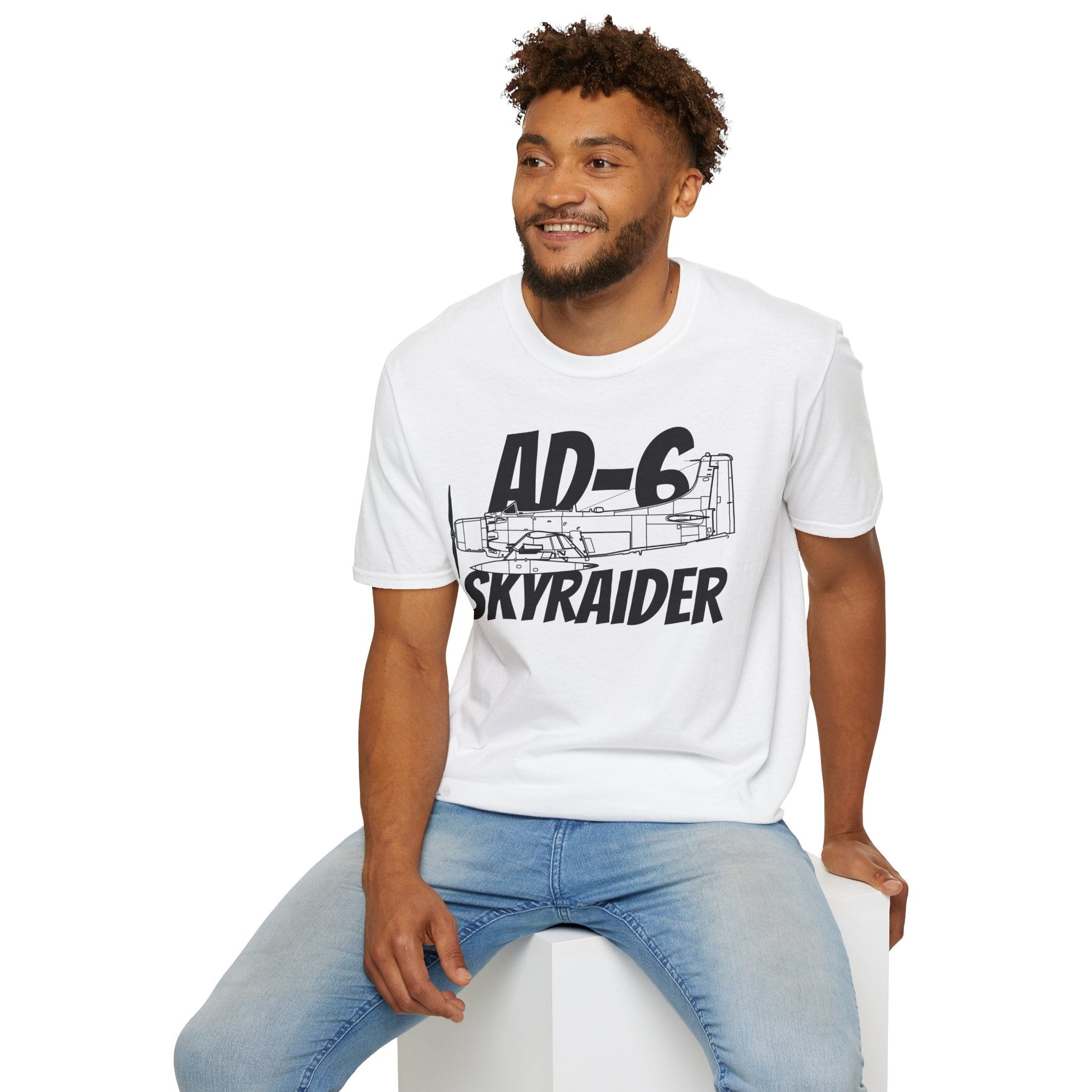 AD-6 Skyraider Side Profile T-Shirt – Douglas Attack Aircraft Tee - Gifts for pilots - Aviation apparel