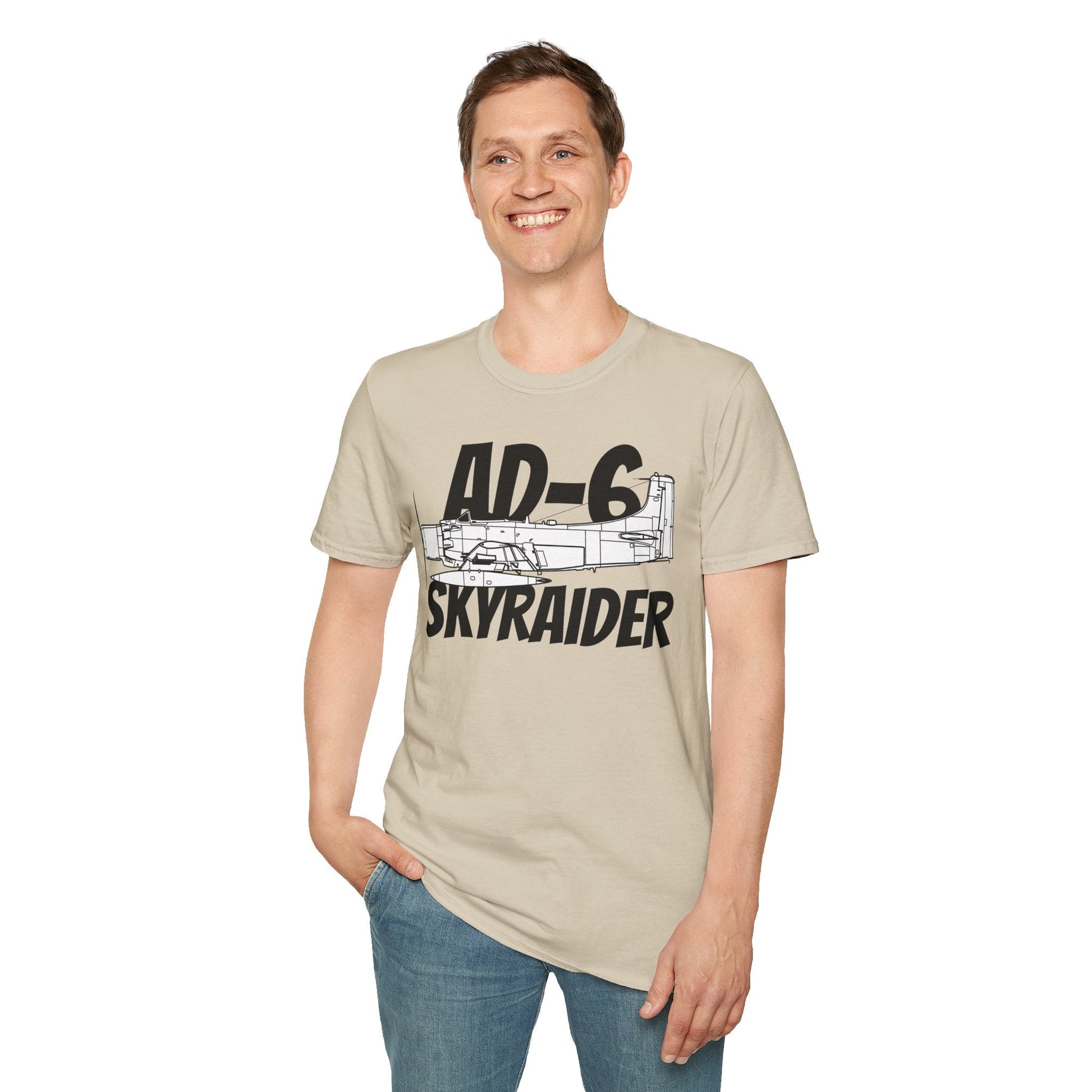 AD-6 Skyraider Side Profile T-Shirt – Douglas Attack Aircraft Tee - Gifts for pilots - Aviation apparel