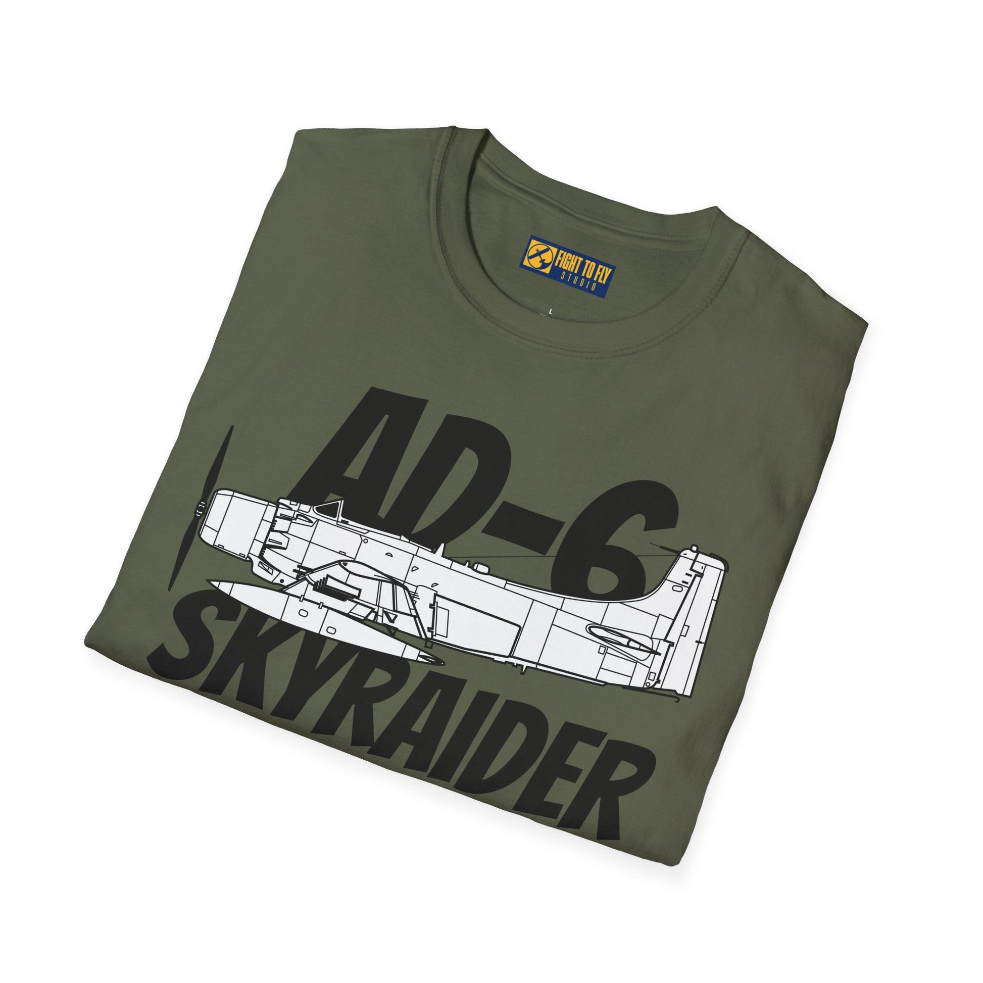 AD-6 Skyraider Side Profile T-Shirt – Douglas Attack Aircraft Tee - Gifts for pilots - Aviation apparel