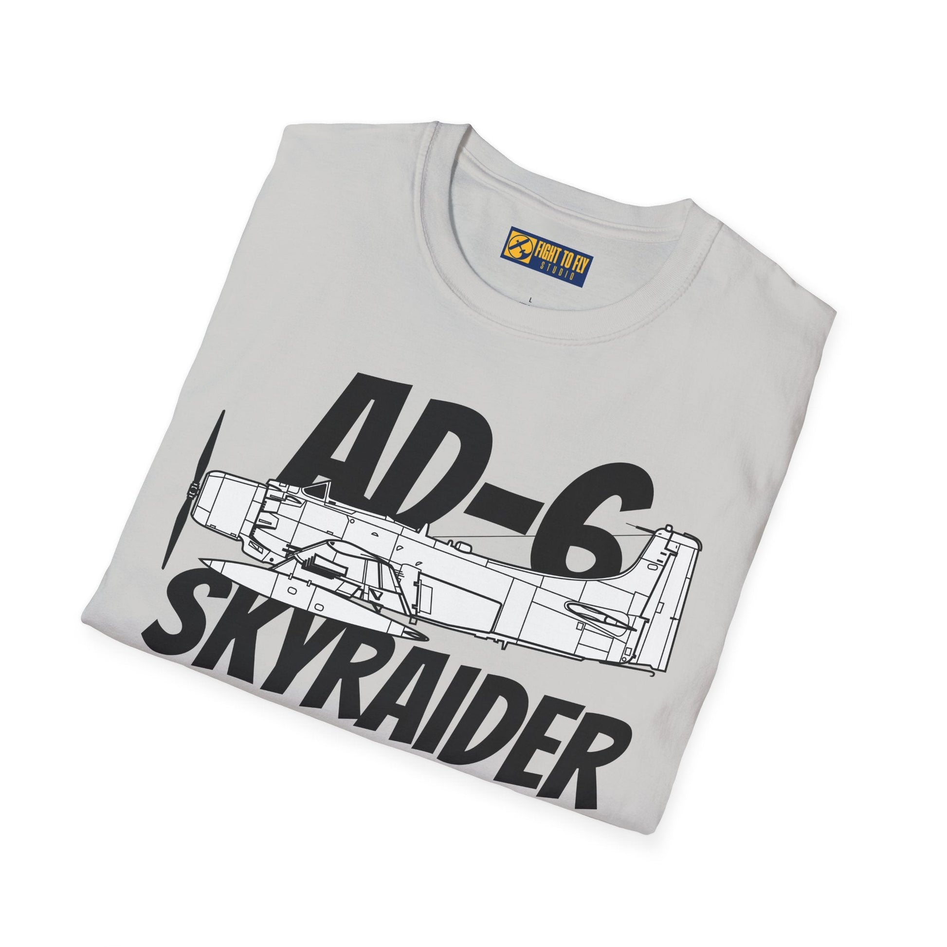 AD-6 Skyraider Side Profile T-Shirt – Douglas Attack Aircraft Tee - Gifts for pilots - Aviation apparel