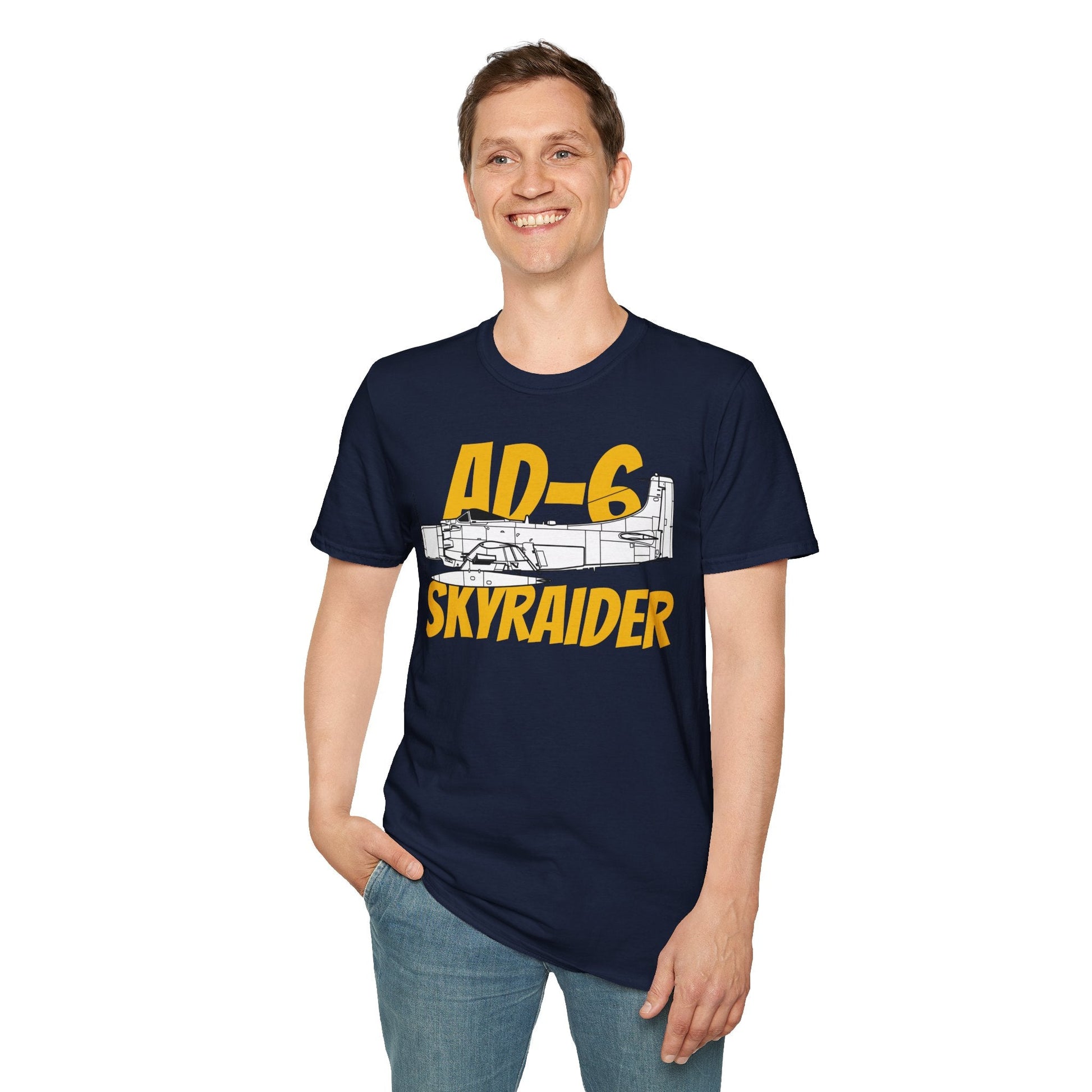 AD-6 Skyraider Side Profile T-Shirt – Douglas Attack Aircraft Tee - Gifts for pilots - Aviation apparel