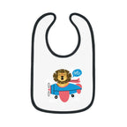 Adorable Baby Bib with Cute Lion Pilot Design - Kids clothes - gifts - WWII warbird t-shirt