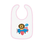 Adorable Baby Bib with Cute Lion Pilot Design - Kids clothes - gifts - WWII warbird t-shirt