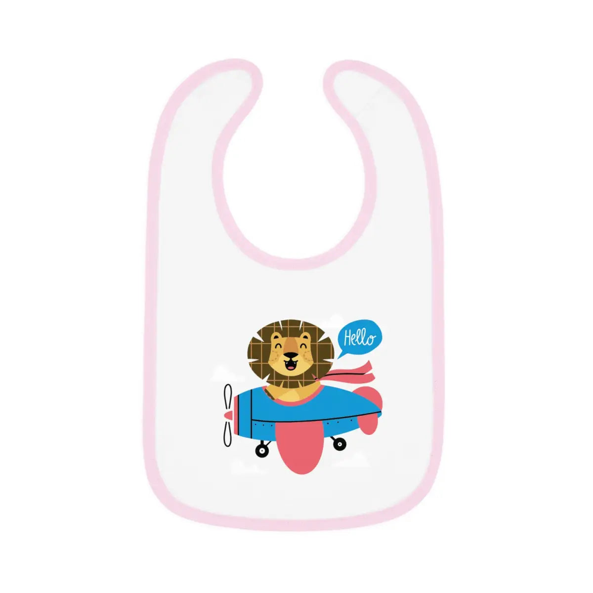 Adorable Baby Bib with Cute Lion Pilot Design - Kids clothes - gifts - WWII warbird t-shirt