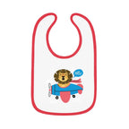 Adorable Baby Bib with Cute Lion Pilot Design - Kids clothes - gifts - WWII warbird t-shirt