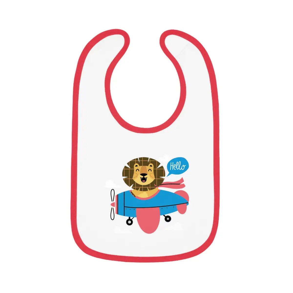 Adorable Baby Bib with Cute Lion Pilot Design - Kids clothes - gifts - WWII warbird t-shirt