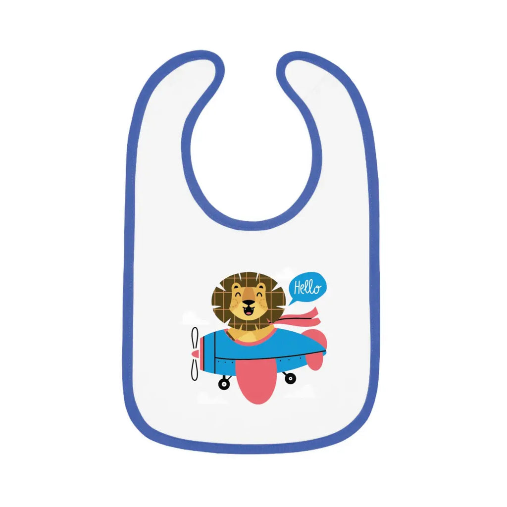 Adorable Baby Bib with Cute Lion Pilot Design - Kids clothes - gifts - WWII warbird t-shirt