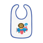 Adorable Baby Bib with Cute Lion Pilot Design - Kids clothes - gifts - WWII warbird t-shirt