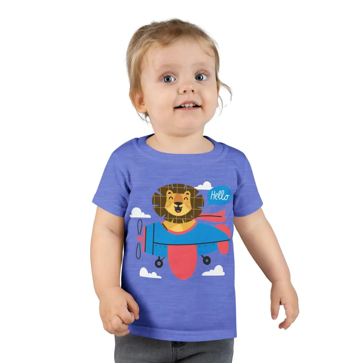Adorable Toddler T-Shirt with Airplane and Lion Design Cute Kids Tee - clothes - Pilot gifts - WWII warbird t-shirt