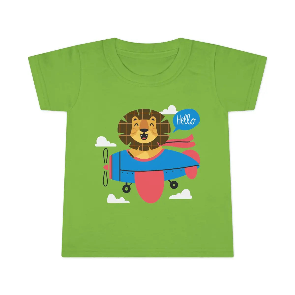 Adorable Toddler T-Shirt with Airplane and Lion Design Cute Kids Tee - clothes - Pilot gifts - WWII warbird t-shirt