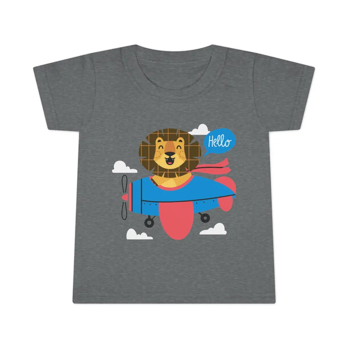 Adorable Toddler T-Shirt with Airplane and Lion Design Cute Kids Tee - clothes - Pilot gifts - WWII warbird t-shirt