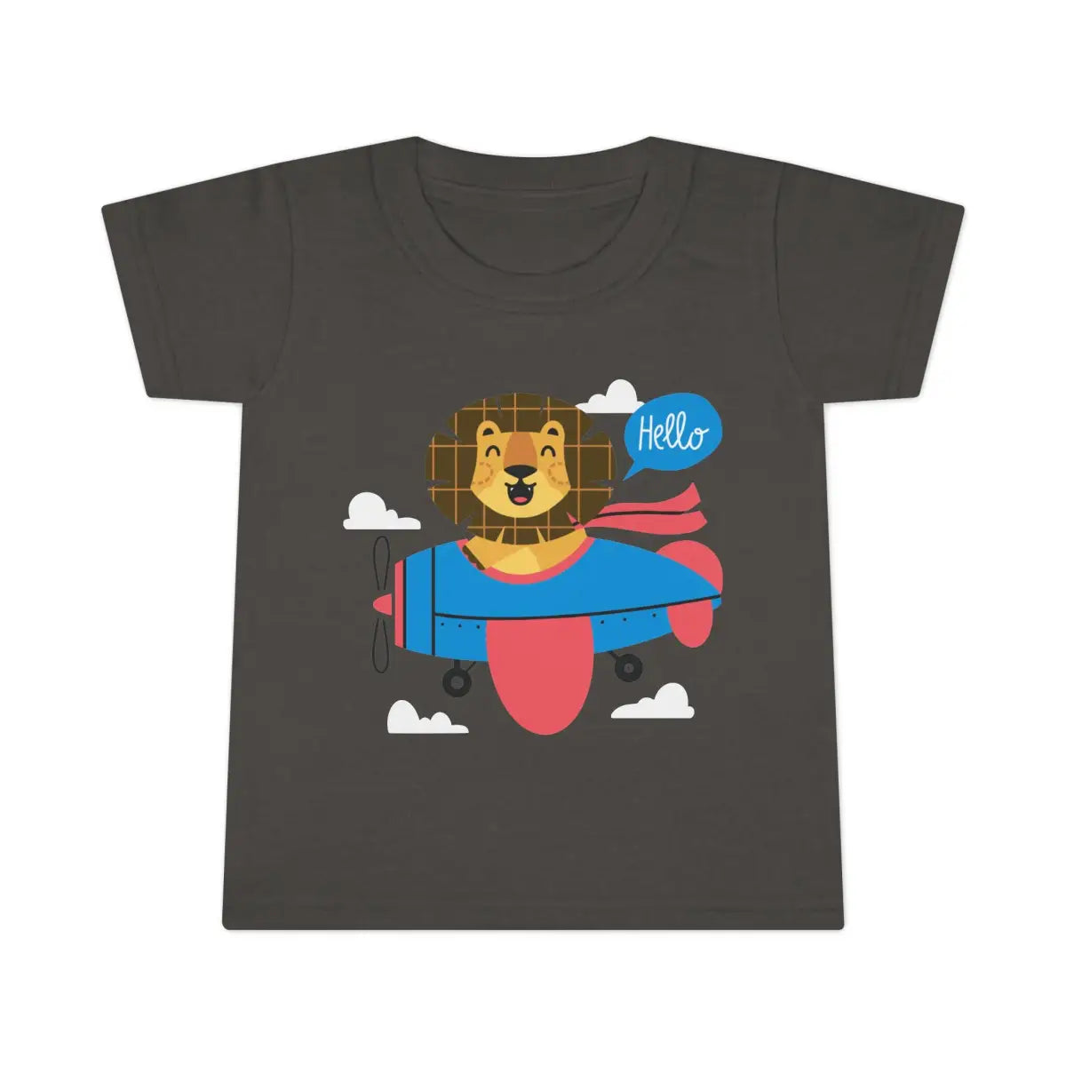 Adorable Toddler T-Shirt with Airplane and Lion Design Cute Kids Tee - clothes - Pilot gifts - WWII warbird t-shirt