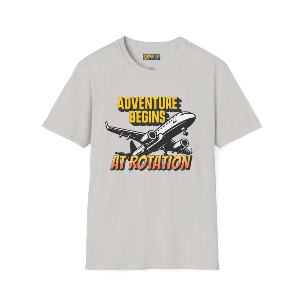 Adventure Begins At Rotation - Tee - T-Shirt - Pilot gifts - WWII warbird t-shirt