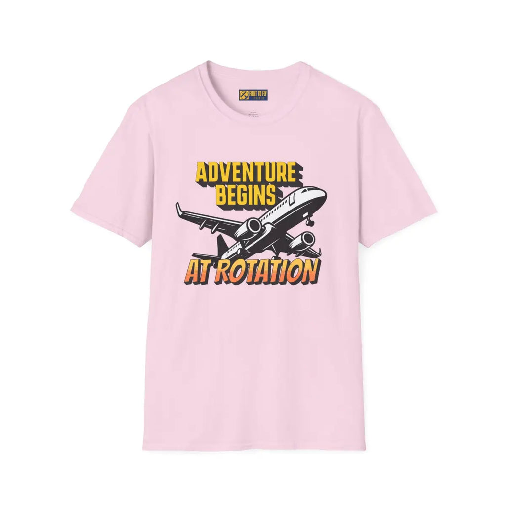 Adventure Begins At Rotation - Tee - T-Shirt - Pilot gifts - WWII warbird t-shirt