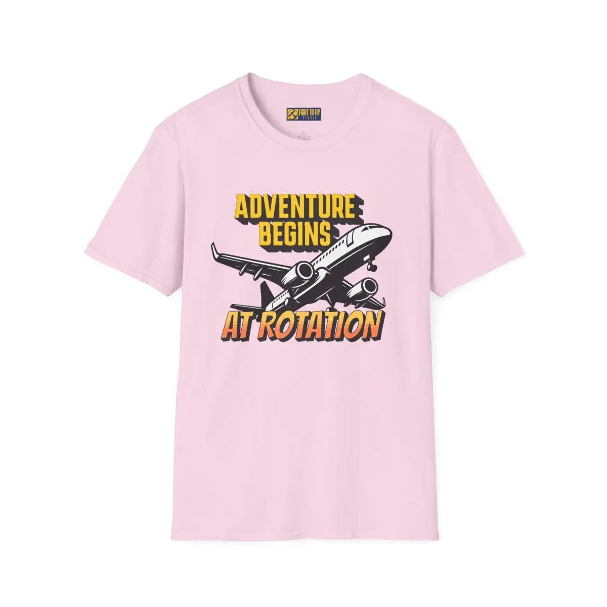 Adventure Begins At Rotation - Tee - T-Shirt - Gifts for pilots - Aviation apparel