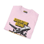 Adventure Begins At Rotation - Tee - T-Shirt - Pilot gifts - WWII warbird t-shirt