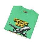 Adventure Begins At Rotation - Tee - T-Shirt - Pilot gifts - WWII warbird t-shirt
