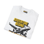 Adventure Begins At Rotation - Tee - T-Shirt - Pilot gifts - WWII warbird t-shirt