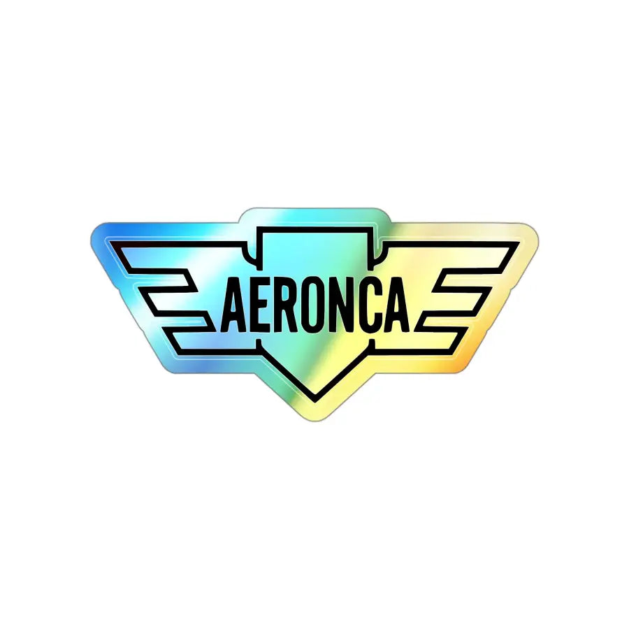 Aeronca Logo - Holographic Die-Cut Stickers - Paper products - Pilot gifts - WWII warbird t-shirt