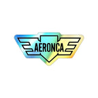 Aeronca Logo - Holographic Die-Cut Stickers - Paper products - Pilot gifts - WWII warbird t-shirt