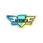Aeronca Logo - Holographic Die-Cut Stickers - Paper products - Pilot gifts - WWII warbird t-shirt