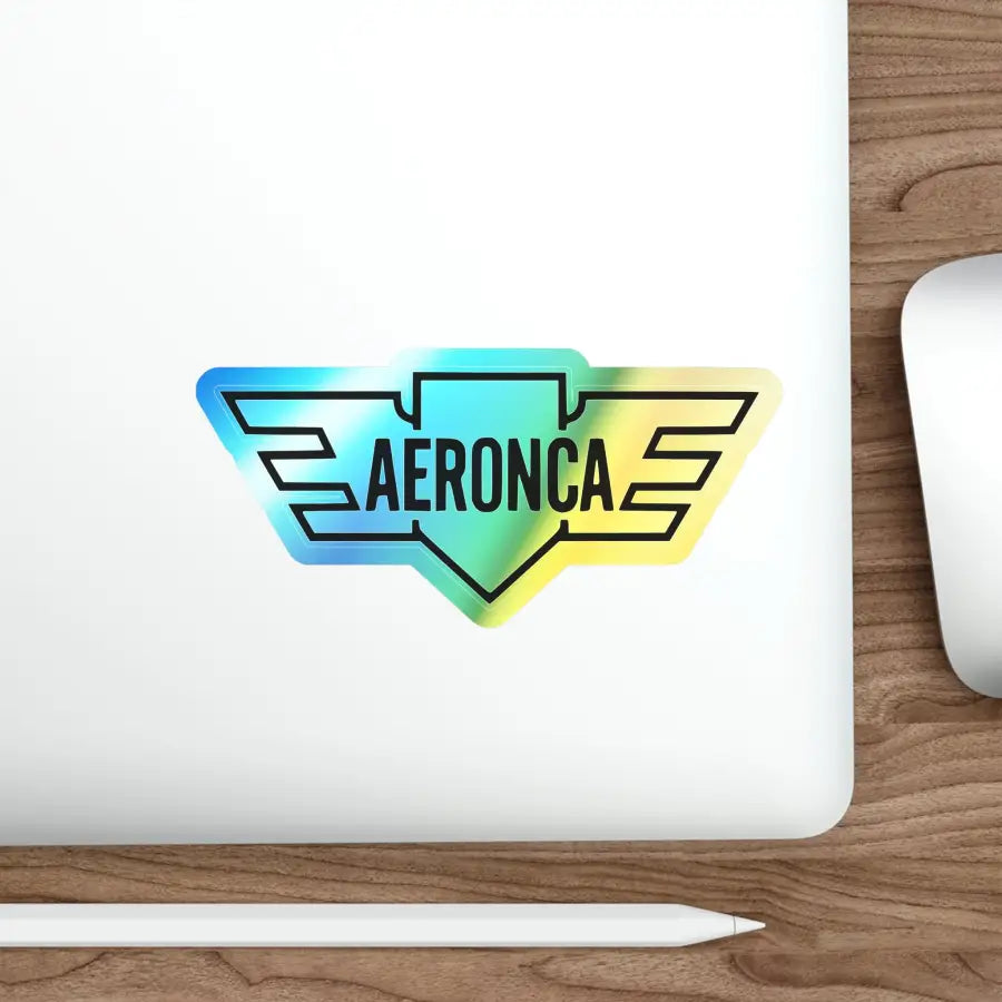 Aeronca Logo - Holographic Die-Cut Stickers - Paper products - Gifts for pilots - Aviation apparel