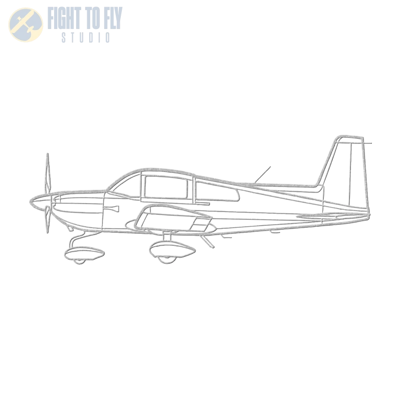 AG-5P Die Cut Metal Wall Art - Sign - Pilot gifts - WWII warbird t-shirt