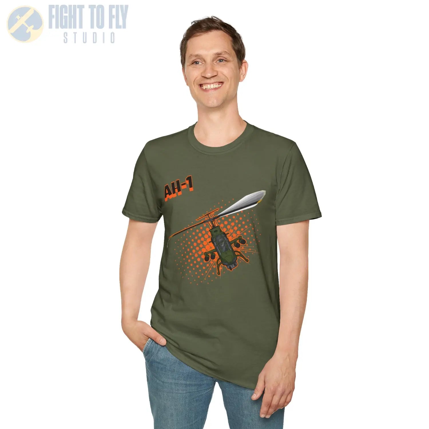 AH-1 Cobra Comic Style T-Shirt - Pilot gifts - WWII warbird t-shirt
