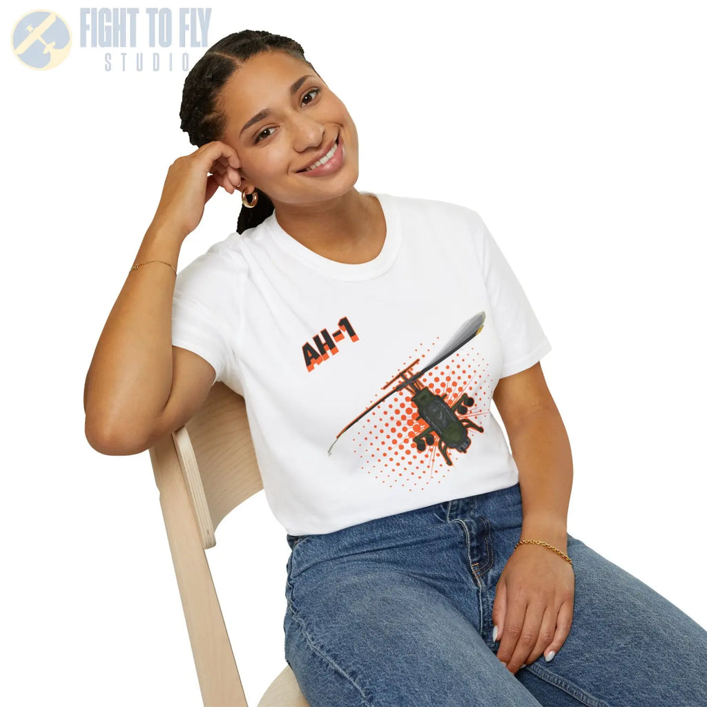 AH-1 Cobra Comic Style T-Shirt - Pilot gifts - WWII warbird t-shirt